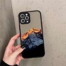 Snow Mountain Phone Case For  7 8 Plus SE2 X XR XS MAX 12 13 14 15 Mini 11 Pro Max Matte Back Shockproof Covers Fundas, Cover Compatible With  17 Pro Case,  17 Pro Max Case,  17 Case,  16 Pro Case - tuyết đen mt 3 - Xem 2