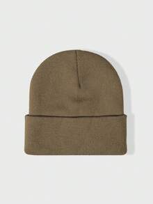 1pc Y2K Style Fashionable Versatile Oversized 360 Needle Flat Knit Beanie Hat, Suitable For Street, Party, Autumn/Winter Outdoor - Knitted Hat - View 29