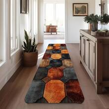 Runner Rug, Abstract Geometric Design, Hallway Decor, Holiday Party Decor, Ideal For Entryway, Living Room, Bedroom, Dining, Bathroom, Kitchen, Laundry Room, Best For Gifts, Daily Decoration - Màu2 - Xem 1