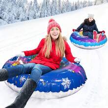 1pc Thick Inflatable Ski Hoop, Colorful PVC Material Ski Circle, Suitable For Outdoor Winter Sports, Adult Inflatable Ski Mat Accessory