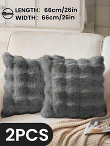 1/2/4 Stück luxuriöser Kunstfell Toskana Kissenbezug, Kissenhülle, ohne Kisseneinsatz, flauschige Heimdekoration Kissenhülle für Wohnzimmer Sofa, Schlafzimmer Kopfteil, Überwurfkissen, Oeko-Tex