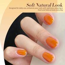 Jelly Gel Nail Polish Set Sheer Milky Jelly Orange Brown Gel Polish Crystal Transparent Gel Polish Harvest Hues Nail Art Varnish Manicure Collection Gift Set 7ML 4PCS{Inchcolor_nameinch:InchHarvestHuesinch} - 豐收色調 - 查看 7