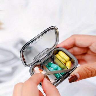 3 Portable Mini Pill Organizer Box - Dustproof ABS Material, Daily Meal Pill Splitter Box, On-The-Go Medicine Divider, Weekly Travel Pill Case, Compact Design For Work, Outings & Daily Use,Slot Portable Pill Box, Travel Mini Medicine Box, Multi-Function Transparent Storage Container, Reusable Waterproof Dustproof Pill Case, Suitable For Storing Tablets