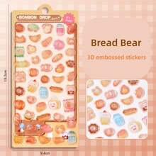 3D Cute Cartoon Stickers, Transparent Embossed Creative Diary Stickers, Diamond Gem Crystal Children's Handmade Decorative Stickers, Christmas/Thanksgiving Holiday Birthday Gifts For Kids