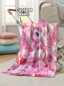 1pc Customized Soft & Cozy Blanket, Suitable For Mother's Day, Birthday - Multicolor - View 10