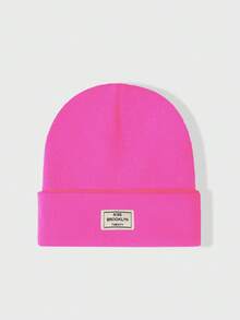 1顶刺绣针织帽，男女通用加厚针织帽，保暖户外帽，无檐帽，Y2K风格男女冬季服饰 - 針織帽 - 查看 29