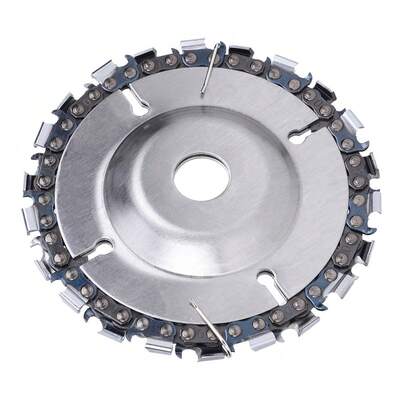 Disco de Cadena de 4 Pulgadas (22 Dientes, para Amoladora Angular) - Hecho de Carburo Cementado (Alta Dureza, Resistencia al Desgaste, Fuerza y Tenacidad), Ideal para Herramientas de Corte y Grabado en Madera