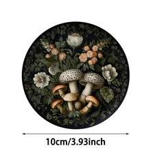 4 cái/6 cái/300 cái Đế lót ly bằng bùn tảo cát in họa tiết nấm và hoa nhiều màu sắc thích hợp để trang trí nhà cửa, quán cà phê, trà chiều, trang trí nhà hàng, tiệc theo chủ đề, trang trí hàng ngày và cũng có thể làm quà tặng - Nhiều màu - Xem 3