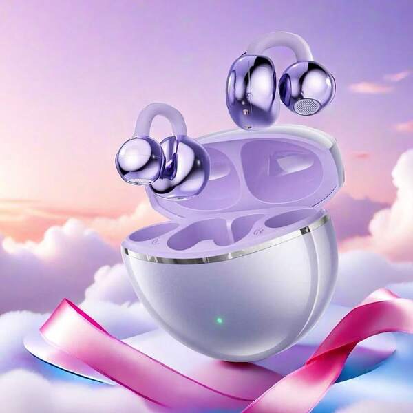 NEW SENYANG سماعات رأس لاسلكية حقيقية من سينيانغ، مشبك رياضي، مشغل موسيقى لاسلكي، سماعات أذن بلوتوث معلقة، سماعات أذن TWS مريحة عالية الجودة، صوت ستيريو عالي الدقة مع صوت باص دولبي، مناسبة للاتصالات عبر الهاتف، متوافقة مع أندرويد وآيفون، سماعات ذكية مناسبة للألعاب والأعمال والأزواج