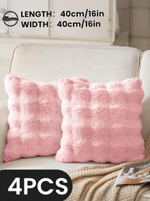 1/2/4 Stück luxuriöser Kunstfell Toskana Kissenbezug, Kissenhülle, ohne Kisseneinsatz, flauschige Heimdekoration Kissenhülle für Wohnzimmer Sofa, Schlafzimmer Kopfteil, Überwurfkissen, Oeko-Tex