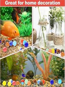 100pcs Random Color Glass Marbles - Assorted Color Glass Game Marbles, Suitable For Aquarium Decor, Crafts And Decorative Use, DIY Craft Material (Slight Defects, Cautious Purchase) - Multicolor - View 2