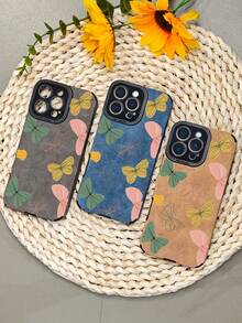 Skurrile Schmetterlings-Handyhülle, schicke ästhetische Hülle, farbenfroher Kunststil, stilvolles Modeaccessoire, kompatibel mit iphone16 pro max/16pro/16plus/16/15promax/15pro/15plus/15/14promax/14pro/14plus/14/13promax/13pro/13/12promax/12pro/12/11promax/11pro/11/X/XS/XSmax - Blau - Übersicht 5