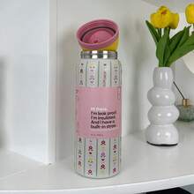 Water Bottle 32oz,Multiple Colors Are Available,With Straw,Heat Preservation Time More Than 24 Hours, Cold And Hot Water Can Be Insulated, Can Make Coffee, Frozen Drinks, Beautiful Appearance, Exquisite Workmanship, Suitable For Camping, Work, Indoor Use. - Flower Crown-32oz - 查看 2
