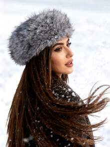 1Pc New Women's Autumn And Winter Imitation Fox Fur Headband, Lightweight And Comfortable, Suitable For Outdoor Sports And Cold Weather, Warm Fit, Suede Texture, Ear Protection, Thickened Warmth, Windproof And Cold-Resistant, Soft And Skin-Friendly Fur Edges, Fashionable And Casual Outdoor Style. Fashion Hair Accessories Women Hair Band - Multicolor - View 6