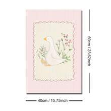 1/2pcs Unframed Pink Silly Goose Nursery Poster Canvas Print Neutral Minimalist Cute Farmhouse Animal Baby Girls Room Wall Art Decor Painting For Kids Room,Playroom,Bedroom,Modern Home Decoration - Multicolor - View 18