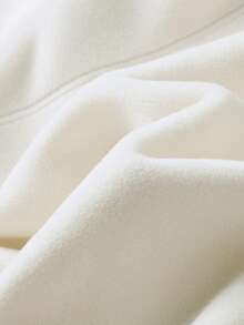 Women's Unique Design Wool Fleece Jacket - Autumn/Winter Stand Collar Zip-Up Hoodie, Loose Casual Sports Coat, Ski Wear - Black - View 9