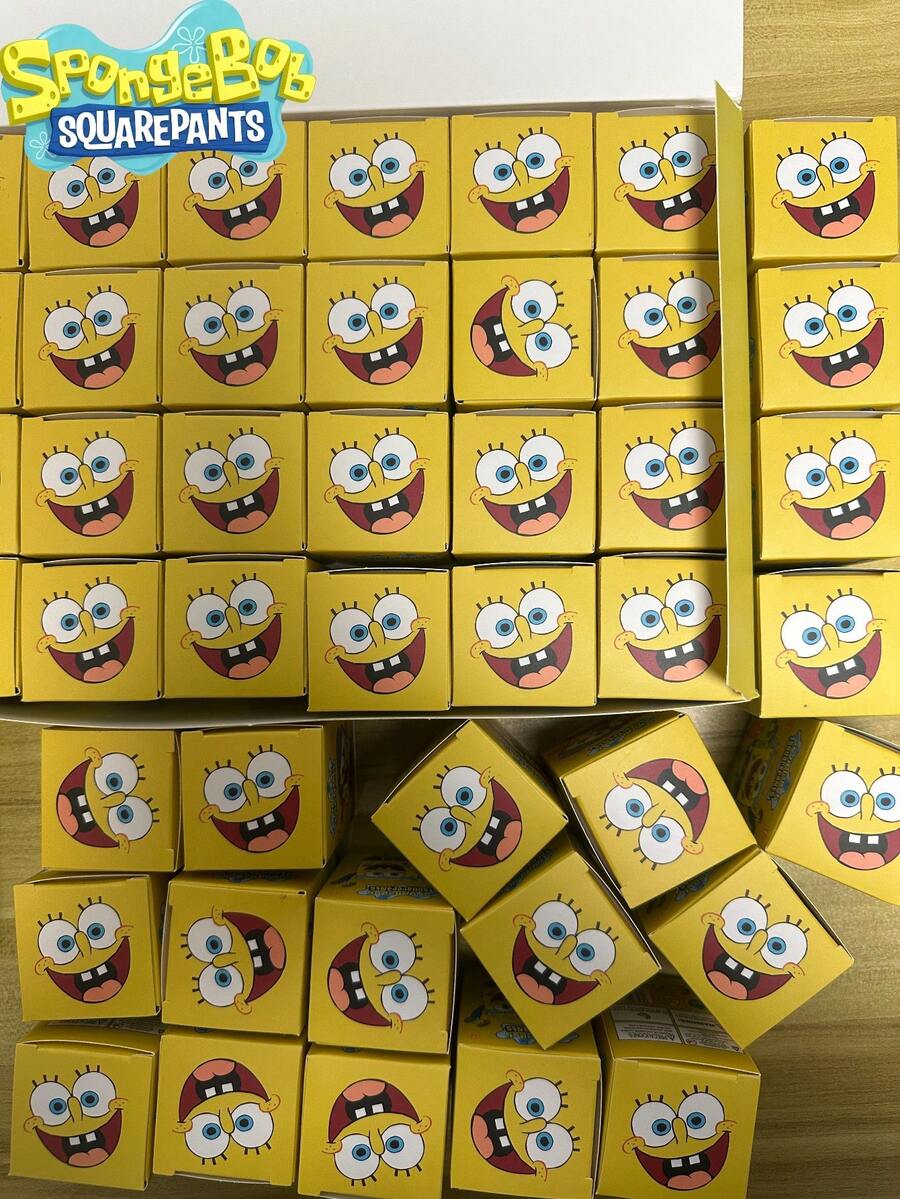 SpongeBob 1pc/2pcs SquarePants 2026 New Edition Angel Blind Box Set - Desktop Car Decoration Doll Collectible Model - Underwater World Cartoon Star Keychain - Detachable Pendant, Perfect For Birthday Parties, And Also The Best Choice For Christmas Stocking Stuffers And Christmas Gifts - Multicolor - View 1