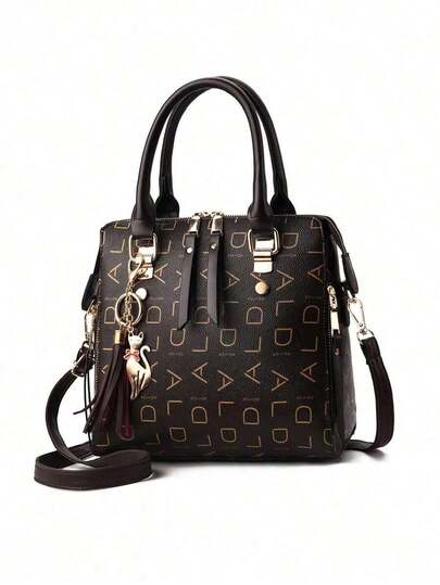 Meriva Home Bolso para mujer /Bolso de hombro clásico retro con cremallera para mujer/Bolso de hombro de diseñador para mujer Bolso hobo con correa de cadena Regalo/Bolso de mujer Cartera de mujer de moda Bolso escolar de PU Mochila de hombro bolso de mano