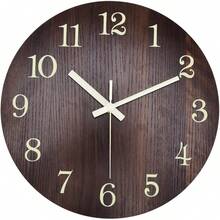 Reloj de Pared que Brilla en la Oscuridad, Reloj de Pared con Luz Nocturna, Reloj de Pared de Silencioso que No Hace Tictac, Funciona con Pilas, Reloj de Pared Moderno para - 1 - Ver 1