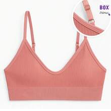 Set Of Up To 3 Women's Ribbed Tank Tops, Comfortable, Assorted And Delicate Colors, Wireless, Removable Padding - Multicolor - Ver 9