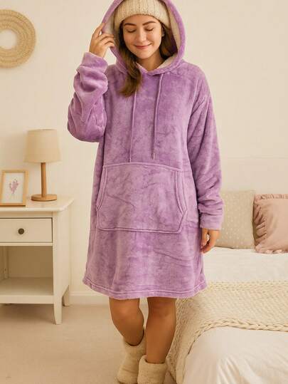 Maxi Sudadera Hoodie Cobija Unisex Suave Calientita Con Capucha Borrega Por Dentro