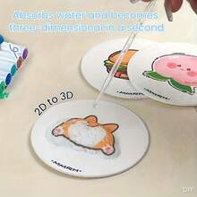 3D圆形DIY纹理绘画纸，马克笔套装，专业绘画纸，DIY绘画工具，丙烯颜料，马克笔，创意设计装饰纸，成人涂色书，老年人活动用品，94tc3工艺工具，纹理绘画，DIY项目，提升艺术体验，理想礼品之选，激发创造力，适合作为派对礼品、学生奖励、节日和生日礼物、办公用品和圣诞礼物 - 彩色 - 查看 7