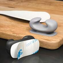 1个现代壁挂式储物挂钩架，适用于存放勺子、耳机、线缆和钥匙 - 安装简便，耐用塑料材质，多功能厨房和办公室收纳架，厨房储物架 - 彩色 - 查看 7