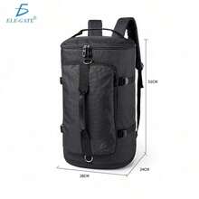 Mochila Con Compartimento Para Zapatos, Para Nadar, Yoga y Viajar Impermeable - Negro - Ver 1