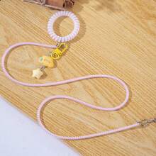 Conjunto de 1 guia de voo super elástica para papagaio com pulseira e pingente de desenho animado fofo, adequada para calopsitas, cacatuas, periquitos e outras aves de exterior, corda retrátil para caminhada de pássaros, sem argola para os pés, adequada para treinamento e soltura de pássaros em todas as estações do ano. - Multicolorido - Ver 9