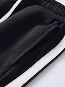 Boyfriend Style Men's Loose Fit Waffle Knit Wide Leg Pants, Fashionable Casual Joggers For Outdoor Sports, Workout, Running, Leisure