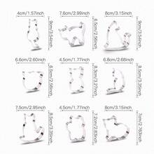 一套/9件 小猫造型饼干模具，糕点切割器，饼干模具，烘焙工具，厨房配件，卡通动物造型 - 彩色 - 查看 7