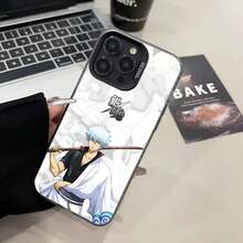 Custodia per telefono Anime Gintama Sakata Gintoki, cover in argento compatibile cone 16, 15, 14, 13, 12, 11 Pro Max Plus, cover compatibi iPh, iPhoneo, iPhone 17 Pro Max - Z4 - Visualizzare 7
