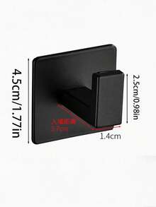 Bộ 1/2/4 móc treo tường kim loại hiện đại với lớp keo dính chắc chắn, dễ dàng lắp đặt, dùng để treo áo choàng, khăn tắm trong phòng tắm, nhà bếp, phòng ngủ. Móc treo bằng thép không gỉ bền chắc, lý tưởng để cất giữ quần áo, tiết kiệm không gian, móc treo tường tiết kiệm diện tích, móc dán chịu lực cao, hoàn hảo cho trang trí nhà cửa, phụ kiện phòng tắm chống thấm nước, thiết kế hiện đại, sang trọng. - màu đen - Xem 7