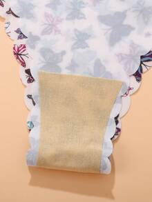 10pcs/Pack - Women's Seamless Panties With Exquisite Starry & Butterfly Print, Wavy Hem, Soft & Skin-Friendly Fabric - Multicolor - View 7