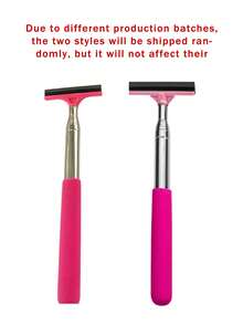 Car Rearview Mirror Wiper, Defogging And Removing Water From Car Window Glass, Cleaning Car Wiper Blade, Stainless Steel Telescopic Wiper Strip, 98cm/38.58in Telescopic Bracket Wiper Strip, Wiper, Cleaning Manual Wiper, Suitable For Rainy Travel, Foldable And Portable - Multicolor - View 12