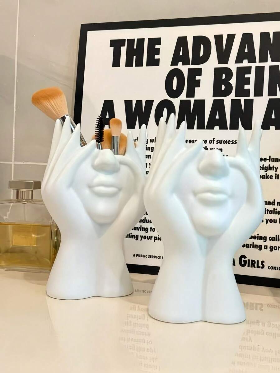 One Or Two Black And White Multi-Functional Desktop Storage Boxes, Pen Holders, Makeup Brush Holders, Decorative Vases With Facial Flowers, Home Decoration Creative Art Sculptures, Bags, Room Decoration, Bags, Makeup Bags, Dressing Tables, Travel, Makeup Bags, Travel Necessities, Storage Boxes, Storage, Travel Necessities, Makeup Bags, Makeup Bags, Office Desk Storage Boxes