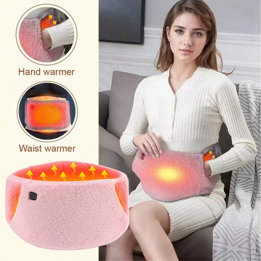 Cordless Heating Pad With Hand Warmer Pockets, Portable Electric Heated Pad For Period Cramps Back Pain Relief , Soft Touch Crystal Velvet, Fast Heating & Machine Washable, 3 Heat Levels Temperature Control, Gifts For Women And Men - 彩色 - 查看 1