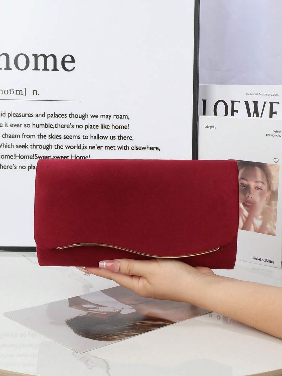 Beige Large Women Clutch Purse Evening Bag Prom Handbag With Detachable Chain For Wedding Velvet Elegant