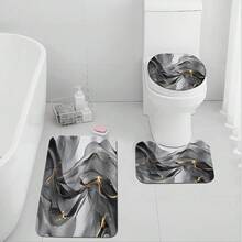 1pc Modern Home Decor Ink Painting Pattern Bathroom Toilet Mat Set, Anti-Slip Thick Soft Carpet Bathroom Mat Room Decor Bathroom Accessories Back To School Bathroom Kitchen Decor - Multicolor - View 7