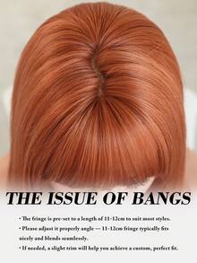 7JHH WIGS 34 Inch Extra Long Straight Maple Leaf Orange Wig With Bangs - Super Long Natural Layered Wigs, High Quality Soft Synthetic Fiber Wigs For Women Daily Wear, Festival Ready Party Use, Graduation Gift - Beginners Glueless Wig Accessories