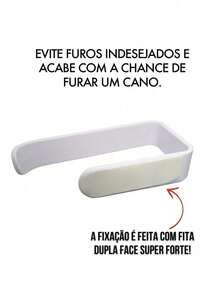 Toilet Paper Holder, Practical Necklace For Bathroom Walls And Doors, Seamless Double-Sided Tape, Two Colors To Choose From, Black/White, Bathroom Accessories, Bathroom Paper Holder, Kitchen Accessories, Dormitory Essentials, College Students Returning To School Essentials, Dormitory Paper Holder. - Multicolor - View 6