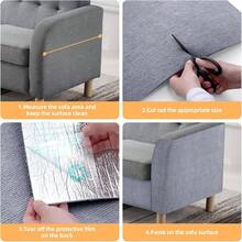 Self - Adhesive Scratch Furniture Protector Cutting Scratcher Couch Protector Easy Installation, Protects Wall And Furniture, Indoor Use - Protects From Claws 78.7x15.8inch - Grey - View 6