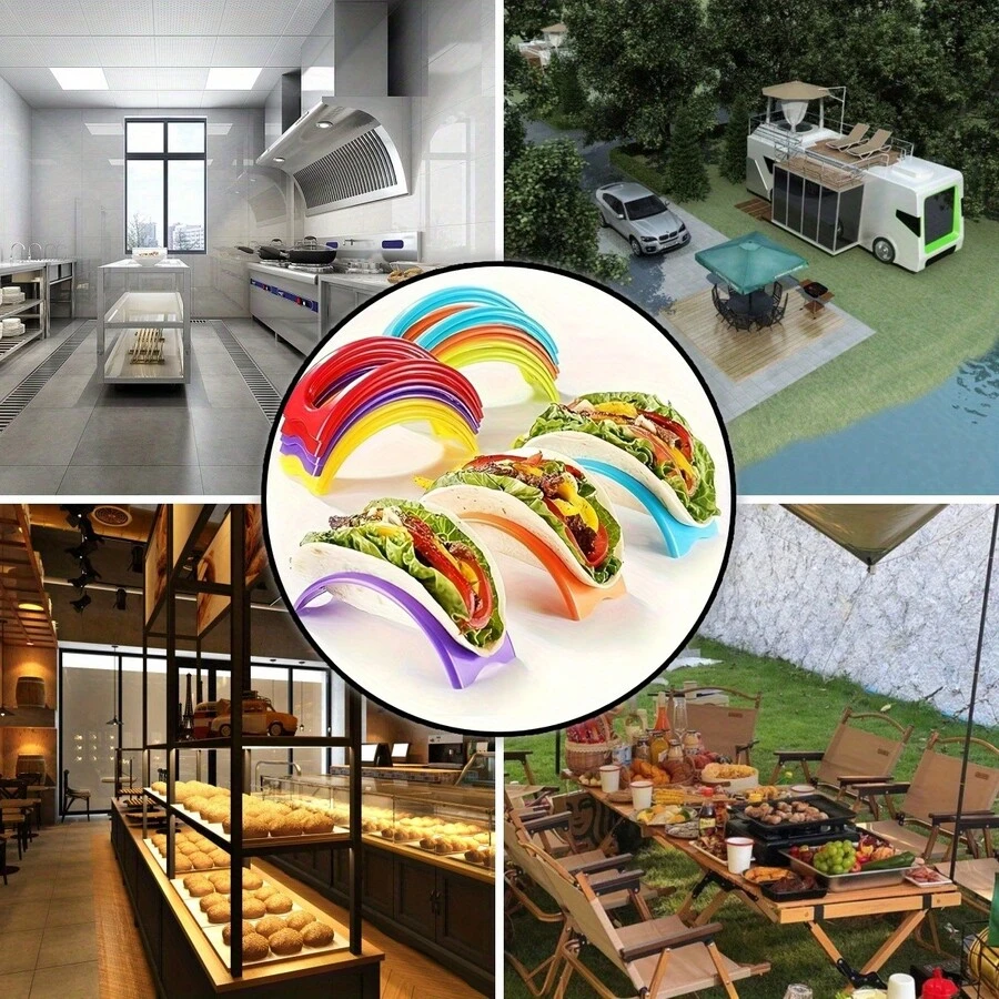 1PC Outdoor Kitchen Multifunctional Corn Tortilla Rack Food Bag Egg Roll Rack Mexican Burrito Hot Dog Rack Kitchen Gadget Outdoor Kitchen Tool