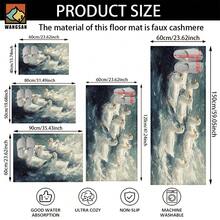 1 Stück süßer Enten Muster rutschfeste Fußmatte, Super Faser rutschfeste Fußmatte, geeignet für Festivalparty Dekoration, Küche, Badezimmer, Esszimmer, Schlafzimmer, kann als Geschenk gegeben werden