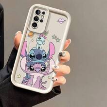 Phone Case With Stitch, Angel & Scrump From Disney's Lilo & Stitch Print, Featuring Planets, Stars, Heart - Shaped Planet & Cartoon Design  For Samsung Galaxy S25 Ultra/S25 Plus/S25/ Galaxy S24 Ultra/S24 Plus/S24/S24 FE/S23 Ultra/S23 FE/S22Ultra/S22 Plus/S22/S21 Ultra/S21 Plus/S21/S21 FE/A13/A14/A15/A16/A17/A33/A34/A35/A36/A52/A53/A54/Galaxy Note20Ultra/Galaxy Note20,Galaxy S25 Case,Galaxy S25 Case,Galaxy S25 Ultra Case Plus Stocking Stuffers,The Girlfriend,The Chosen,Early Fall Fashion. - 粉色 - 查看 4