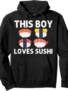 Cool Sushi For Boys Kids Japanese Sashimi Seafood Rice Roll Pullover Hoodie - Style 3 - View 1