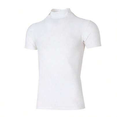 Under Armour Men's HG OG Compression Mock SS White Soft Compression Short Sleeve 1390098-100