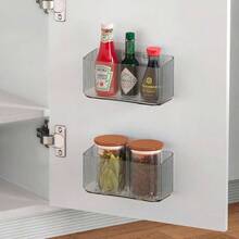 4 Pack Kitchen Wrap Organizer Wall Mounted Bathroom Organizers No Drilling Wall Door Mount Kitchen Wrap Rack Foil Wrap, Cling Wrap, And Food Bags 4, Gray