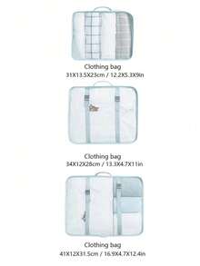 1/4pcs Travel Packing Cubes, Large Capacity Clothes Organizer Bags, Foldable Luggage Packing Organizers, Travel Essentials, Compression Pouches, Mesh Storage Bags, Organizing & Storing, Travel Accessories, Back To School, Dorm Essentials, Autumn New Arrival