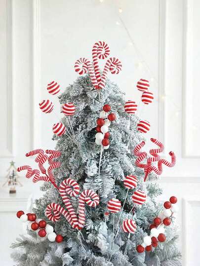 Christmas Ball Stick Cuttings Christmas Tree Ornaments Home Party Decorations New Year Gifts Supplies,Artificial Plant Christmas Tree Cuttings Garland Ornament Home New Year Xmas Deco,Artificial Plants Christmas Ornaments,Christmas Tree Ornament Stem Delicate Curly Stem For DIY Christmas Tree And Wreath Decoration,Home Office Crafts Party Ornaments